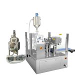 திரவ மற்றும் பேஸ்டுக்கான பிஸ்ஷன் ஃபில்லருடன் தானியங்கி முன் தயாரிக்கப்பட்ட பையில் சீல் பேக்கேஜிங் நிரப்பவும்