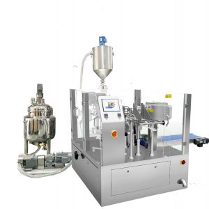 திரவ மற்றும் பேஸ்டுக்கான பிஸ்டியன் ஃபில்லருடன் தானியங்கி முன் தயாரிக்கப்பட்ட பையில் சீல் பேக்கேஜிங் நிரப்பவும்